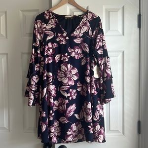 NWT altar’d state Navy Floral Long Sleeve Dress Size Large